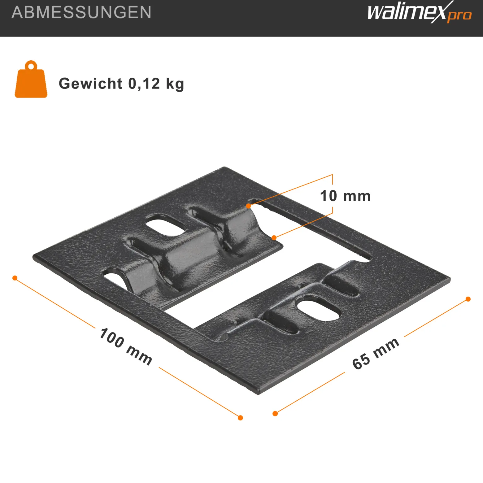 Walimex pro Träger für Deckenschienensystem - 100 x 65 x 10 mm - zur einfachen Deckenbefestigung Deckenmontage - für Schienen System für Lampen Lichtquellen Kameras Studio Equipment