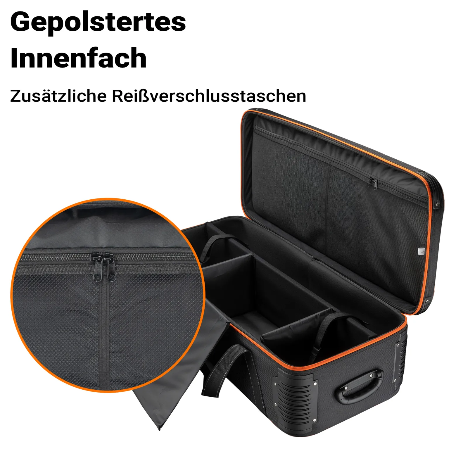 Walimex pro Trolley Studiotasche – Größe L – 1100 x 365 x 290 mm – Großräumig & gepolstert – für Studioequipment, 2-in-1 Funktion mit kugelgelagerten Rollen – Stativtasch, Kameratasche