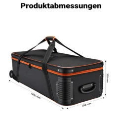 Walimex pro Trolley Studiotasche – Größe L – 1100 x 365 x 290 mm – Großräumig & gepolstert – für Studioequipment, 2-in-1 Funktion mit kugelgelagerten Rollen – Stativtasch, Kameratasche