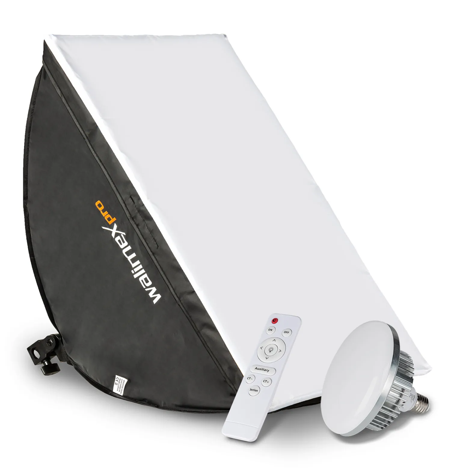 Walimex pro Video-Beleuchtung mit 60 W LED Softbox 40 x 60 cm, leistungsstarkes Dauerlicht für Fotostudio mit Diffusor und Fernbedienung, Bi-Color Videoleuchte