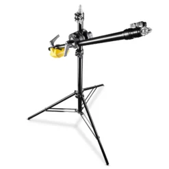Walimex pro WT-501 Galgenstativ, verstellbares Lichtstativ mit 215 cm Haltearm, 4,4 kg Gegengewicht, 1/4 Zoll Gewinde für Softbox, Studiolicht, Reflektor, Blitz, ideal für Produktaufnahmen