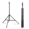 Walimex pro WT-803 Lampenstativ 2er-Set höhenverstellbar bis 208 cm, Lichtstativ aus Aluminium mit Tasche + Adapter, Studiostativ max. Traglast 3,5 kg, Blitzstativ für Studio und Mobil