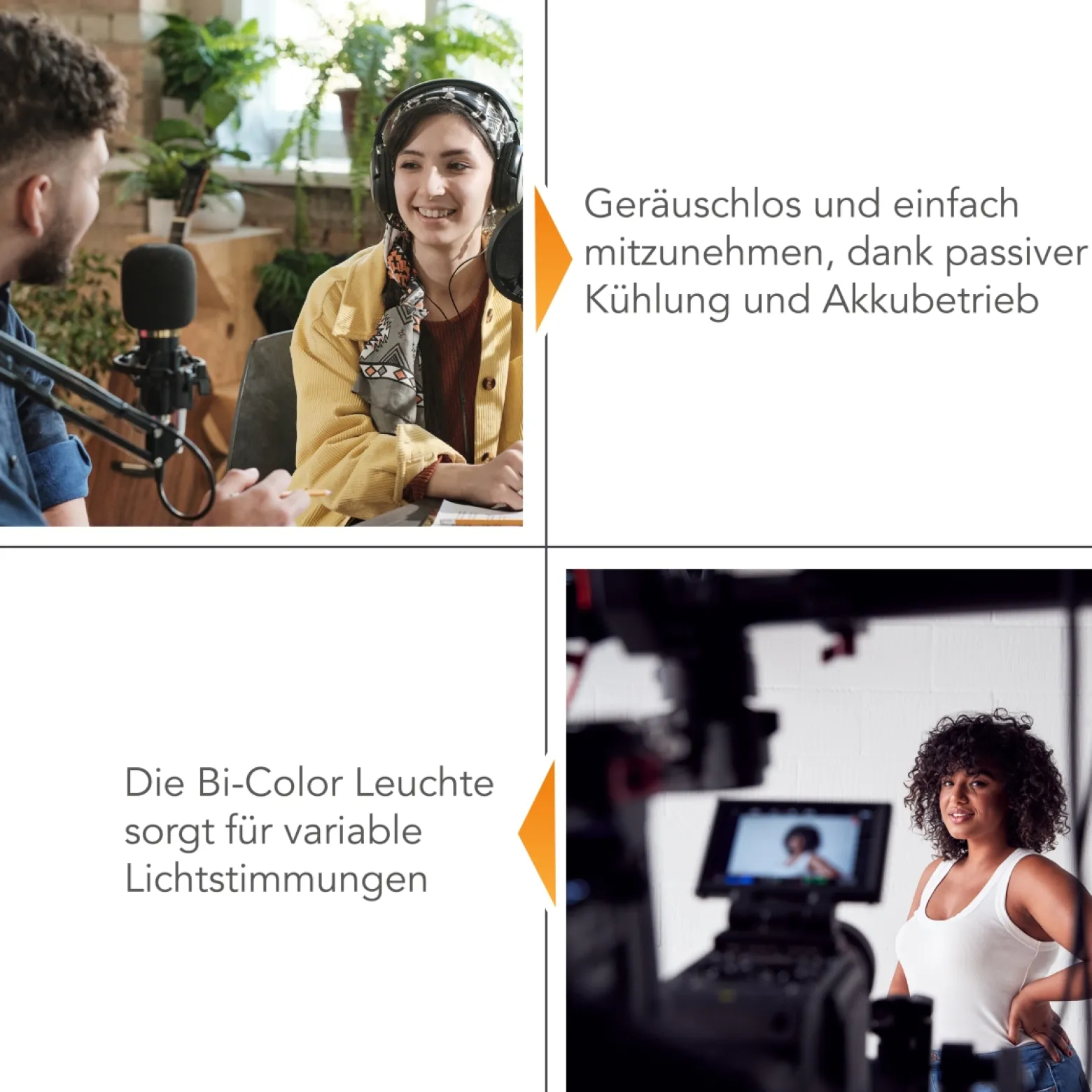 Walimex pro 2x LED Niova 100-F Pro 100 W Bi-Color Flächenleuchte mit 2x Lampenstativ, dimmbare Videoleuchte, Studioleuchte mit weichem Licht, Fotolicht mit Fernbedienung