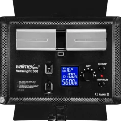 Walimex pro 2x LED 500 Versalight Daylight Flächenleuchte inkl. 2x Lampenstativ, 32 W Videoleuchte, Tageslichtlampe mit 5600 K, Studioleuchte mit Fernbedienung