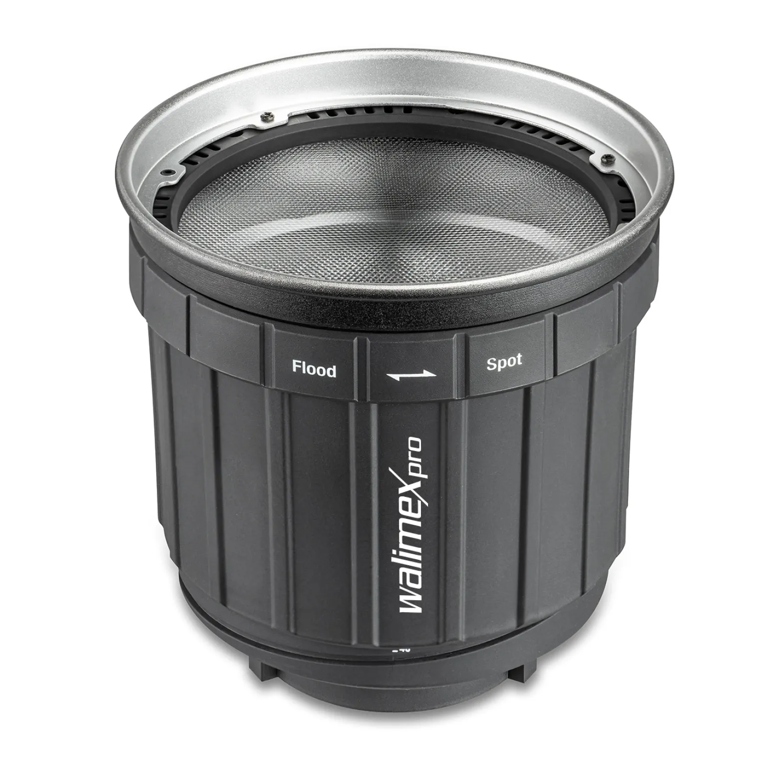 Walimex pro Zoomspot Vorsatz 2X Bowens Mount, stufenlos verstellbares Spotlicht von 12° bis 40° für LEDs bis 350W, hitzebeständig bis 100°C