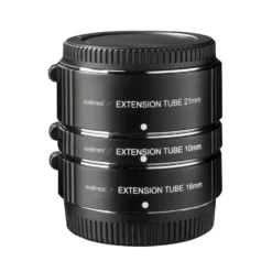 Walimex pro Zwischenringsatz Makro Ringe für Micro Four Thirds MFT, Zwischenringe 10, 16, 21 mm, für Kameraobjektiv, ideal für Makrofotografie