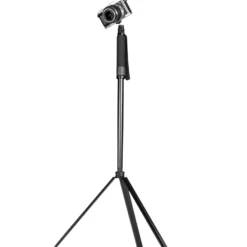 Walimex Reisestativ 142 cm inkl. Transporttasche, Tischstativ bis 1 kg belastbar Kugelkopf mit 1/4 Zoll Kameragewinde