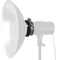 Walimex S-Bajonett-Adapter für Studioblitze mit Ø 9,5cm - 125 x 125 x 50 mm - kompatibel mit Serie VC, Serie RD, Serie M, Bowens, Aurora, Rimelite - mit Verriegelungshebel und Schelle