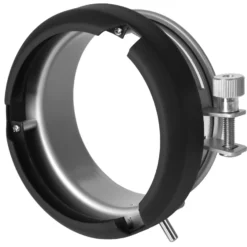 Walimex S-Bajonett-Adapter für Studioblitze mit Ø 9,5cm - 125 x 125 x 50 mm - kompatibel mit Serie VC, Serie RD, Serie M, Bowens, Aurora, Rimelite - mit Verriegelungshebel und Schelle