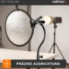 Walimex Schwanenhals mit 1/4 Zoll Gewinde und Clip, 53 cm flexibel biegbar, Klemme bis 5 cm Spannweite, für Kompaktblitz, Kamera und Reflektor, ideal für TableTop und Makro