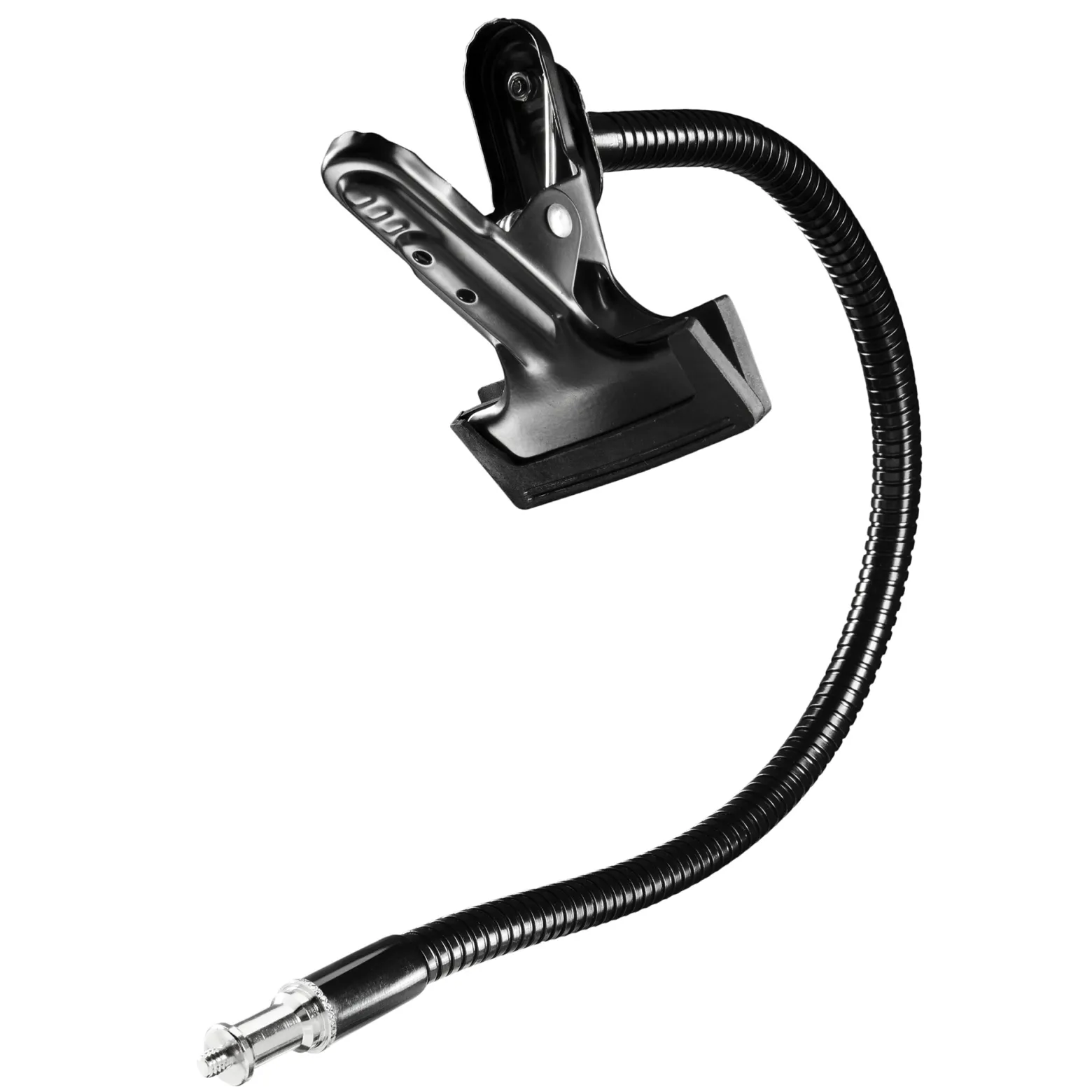 Walimex Schwanenhals mit 1/4 Zoll Gewinde und Clip, 53 cm flexibel biegbar, Klemme bis 5 cm Spannweite, für Kompaktblitz, Kamera und Reflektor, ideal für TableTop und Makro