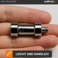 Walimex Set 2x Spigot Gewinde Adapter 1/4 Zoll auf 3/8 Zoll – Gewindeadapter für Kamera Zubehör und Stativ – Fotostudio Fotoshootings Fotografie