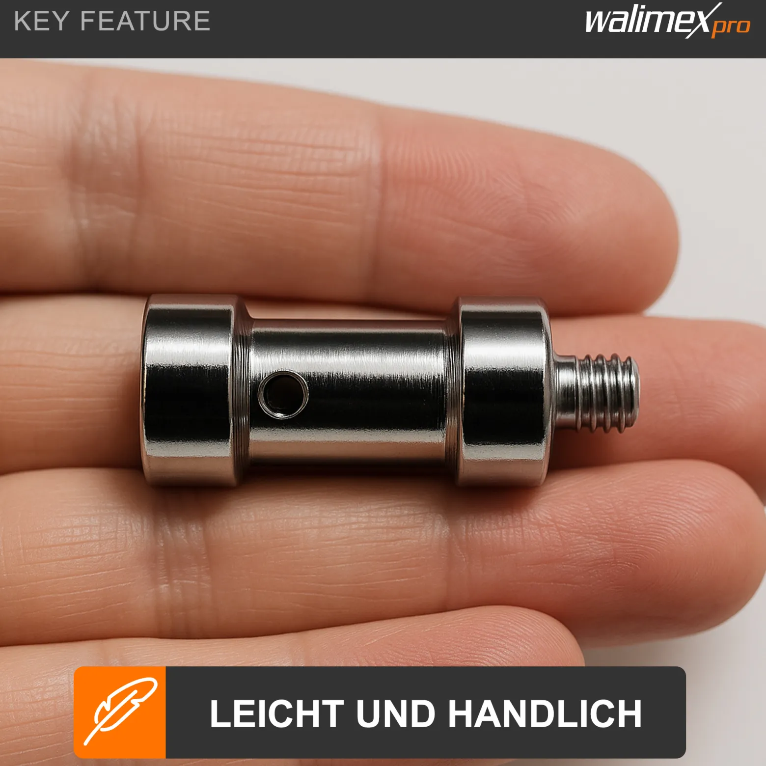 Walimex Set 2x Spigot Gewinde Adapter 1/4 Zoll auf 3/8 Zoll – Gewindeadapter für Kamera Zubehör und Stativ – Fotostudio Fotoshootings Fotografie