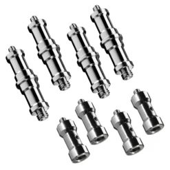 Walimex Set 4x Spigot Gewinde Adapter 3/8 Zoll bis 1/4 Zoll und 4x Spigot Gewinde Adapter 3/8 Zoll auf 1/4 Zoll– Gewindeadapter für Kamera Zubehör und Stativ – Fotostudio Fotoshootings Fotografie