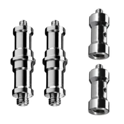 Walimex Set 2x Spigot Gewinde Adapter 3/8 Zoll bis 1/4 Zoll und 2x Spigot Gewinde Adapter 3/8 Zoll auf 1/4 Zoll– Gewindeadapter für Kamera Zubehör und Stativ – Fotostudio Fotoshootings Fotografie