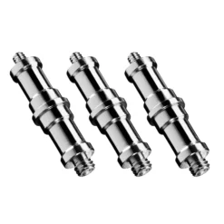 Walimex Set 3x Spigot Gewinde Adapter 3/8 Zoll und 1/4 Zoll – Gewindeadapter für Kamera Zubehör und Stativ – Fotostudio Fotoshootings Fotografie