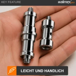 Walimex Set 3x Spigot Gewinde Adapter 3/8 Zoll bis 1/4 Zoll und 3x Spigot Gewinde Adapter 3/8 Zoll auf 1/4 Zoll– Gewindeadapter für Kamera Zubehör und Stativ – Fotostudio Fotoshootings Fotografie
