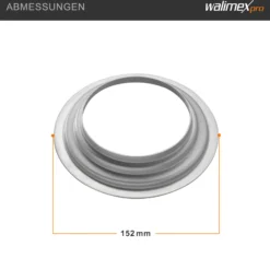 Walimex Softboxadapter für Octagon Striplight - 152 x 152 x 30 mm - aus Metall - Lichtformer-Adapter für Softboxen Striplight - kompatibel mit Hensel EH / Richter Blitzsystemen