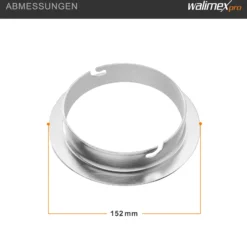 Walimex Softboxadapter für Octagon Striplight - 152 x 152 x 30 mm - aus Metall - Lichtformer-Adapter für Softboxen Striplight - kompatibel mit Elinchrom Blitzsystemen