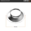 Walimex Softboxadapter für Octagon Striplight - 152 x 152 x 47 mm - aus Aluminium - Lichtformer-Adapter für Softboxen Striplight - kompatibel mit Multiblitz P Bajonett Blitzsystemen