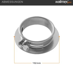Walimex Softboxadapter für Octagon Striplight - 152 x 152 x 40 mm - aus Metall - Lichtformer-Adapter für Softboxen Striplight - kompatibel mit Profoto Blitzsystemen