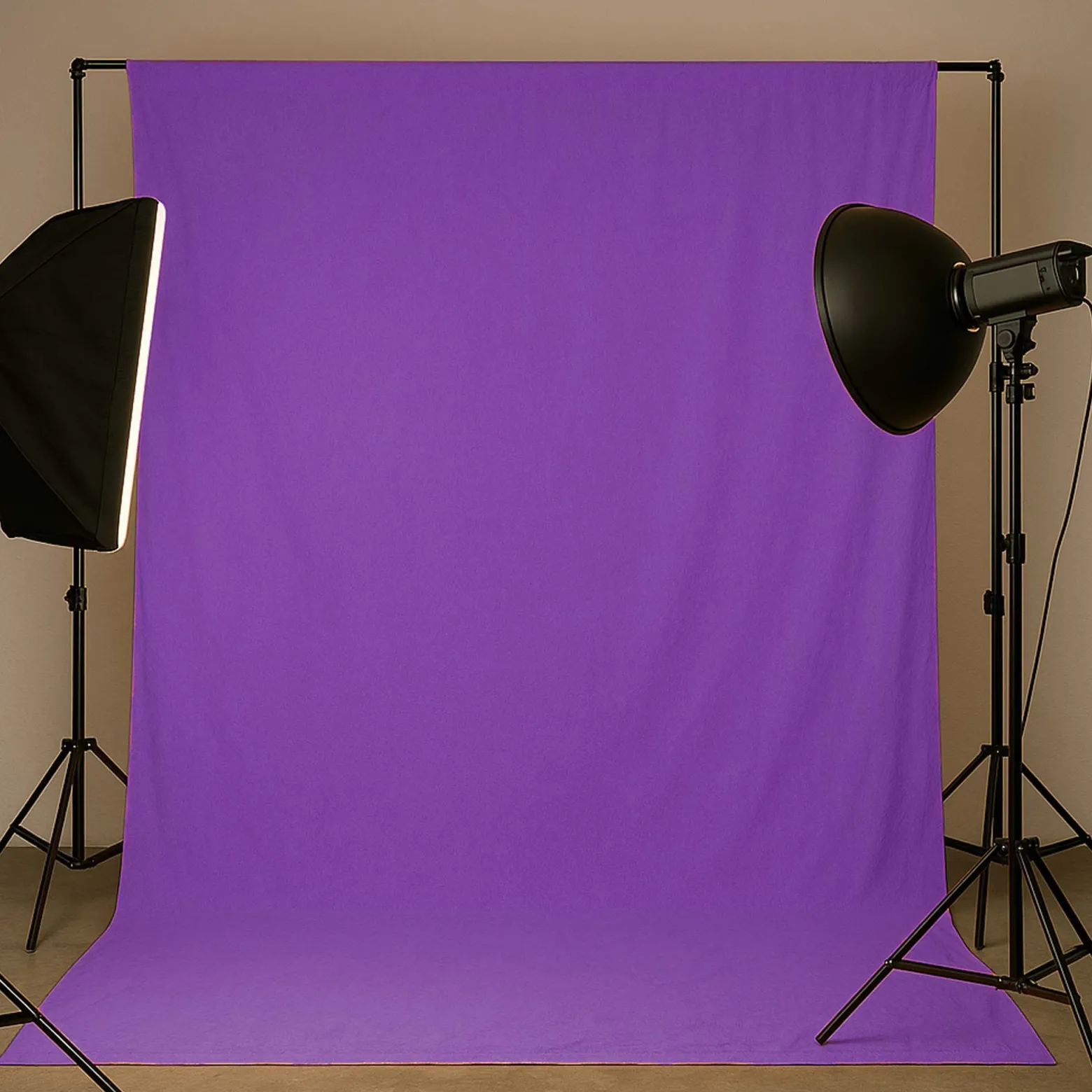 Walimex Stoffhintergrund Dewberry 2,85 x 6 m Stoffstärke ca. 140 g/m², Fotohintergrund aus Baumwolle, waschbar für Atelier und Studio