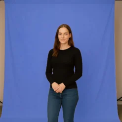 Walimex Stoffhintergrund Hellblau 2,85 x 6 m Stoffstärke ca. 140 g/m², Fotohintergrund aus Baumwolle, waschbar für Atelier und Studio
