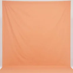 Walimex Stoffhintergrund Pfirsich 2,85 x 6 m Stoffstärke ca. 140 g/m², Fotohintergrund aus Baumwolle, waschbar für Atelier und Studio