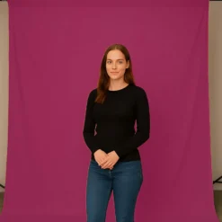 Walimex Stoffhintergrund Rosé 2,85 x 6 m Stoffstärke ca. 140 g/m², Fotohintergrund aus Baumwolle, waschbar für Atelier und Studio
