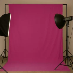 Walimex Stoffhintergrund Rosé 2,85 x 6 m Stoffstärke ca. 140 g/m², Fotohintergrund aus Baumwolle, waschbar für Atelier und Studio