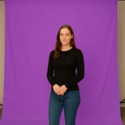 Walimex Stoffhintergrund Signalviolett 2,85 x 6 m Stoffstärke ca. 140 g/m², Fotohintergrund aus Baumwolle, waschbar für Atelier und Studio