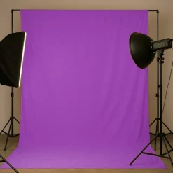 Walimex Stoffhintergrund Signalviolett 2,85 x 6 m Stoffstärke ca. 140 g/m², Fotohintergrund aus Baumwolle, waschbar für Atelier und Studio