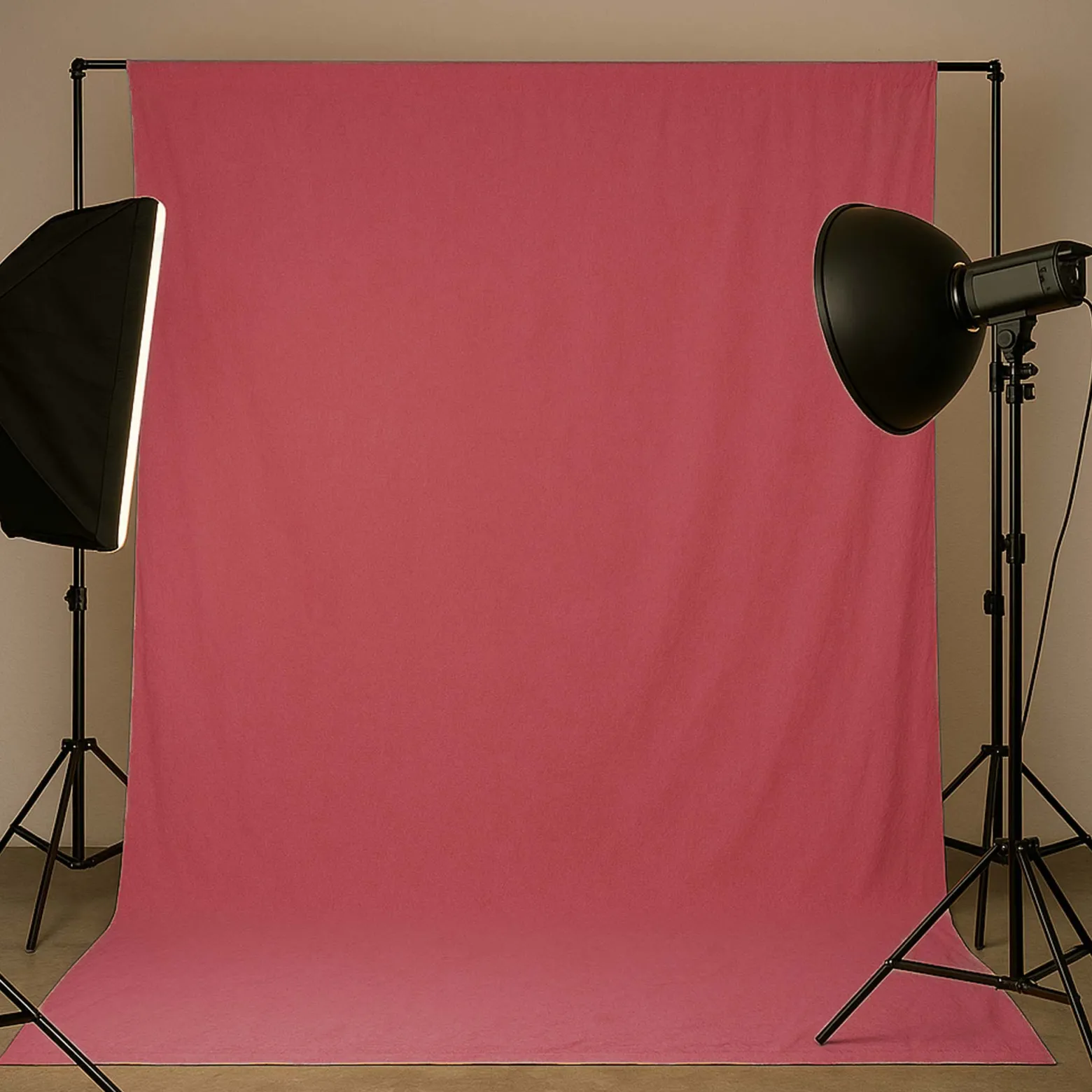 Walimex Stoffhintergrund Ziegelstein/Rot 2,85 x 6 m Stoffstärke ca. 140 g/m², Fotohintergrund aus Baumwolle, waschbar für Atelier und Studio