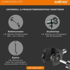Walimex Studioklemme 110 x 100 x 45 mm mit 5/8 Spigot 1/4