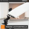 Walimex Styroporgabel mit Halterung, 4-zackige Gabel für Styroporplatten, neigbare Spigot Halterung mit 5/8 Zoll und 1/4 sowie 3/8 Zoll Gewinde, ideal zum Aufhellen und Abdunkeln