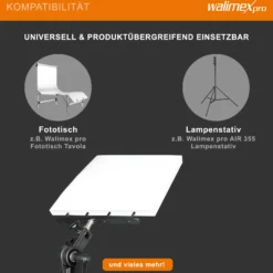 Walimex Styroporgabel mit Halterung, 4-zackige Gabel für Styroporplatten, neigbare Spigot Halterung mit 5/8 Zoll und 1/4 sowie 3/8 Zoll Gewinde, ideal zum Aufhellen und Abdunkeln