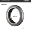 Walimex T2 Adapter kompatibel mit Pentax K/kompatibel mit Samsung GX - 67 x 67 x 5 mm - Adapterring manueller Fokus, einfache Handhabung, Objektiv-Anschlussring für viele Modelle