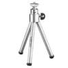 Walimex WT-070 Mini Stativ 26 cm 360° Kugelkopf, Aluminium Kamerastativ mit 1/4" Gewinde, Tischstativ mit Gummifüßen, Dreibeinstativ für Action Cams und kompatibel mit GoPro