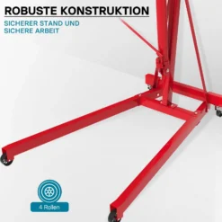 Werkstattkran für Lasten bis 500 kg, Motorheber mit 830-1280 mm Hubarm, Lastkran Motorheber, Motorkran Schwerlastkran