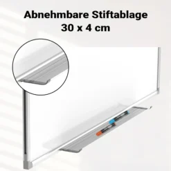Whiteboard Magnettafel 70x50cm Mit Stiftablage und 12 Magnete Magnetpinnwand Präsentationstafel