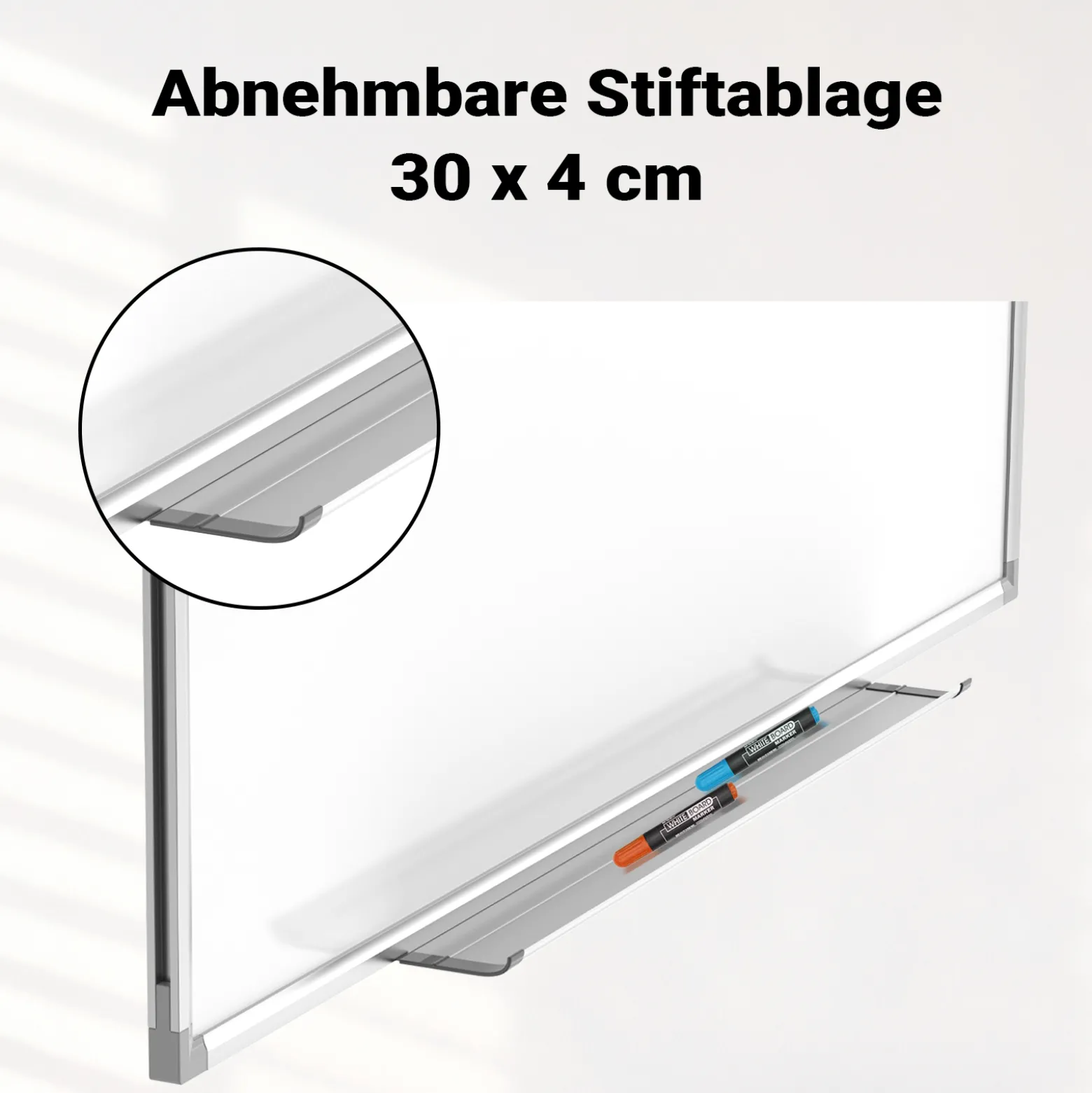 Whiteboard Magnettafel 60x90cm Mit Stiftablage und 12 Magnete Magnetpinnwand Präsentationstafel