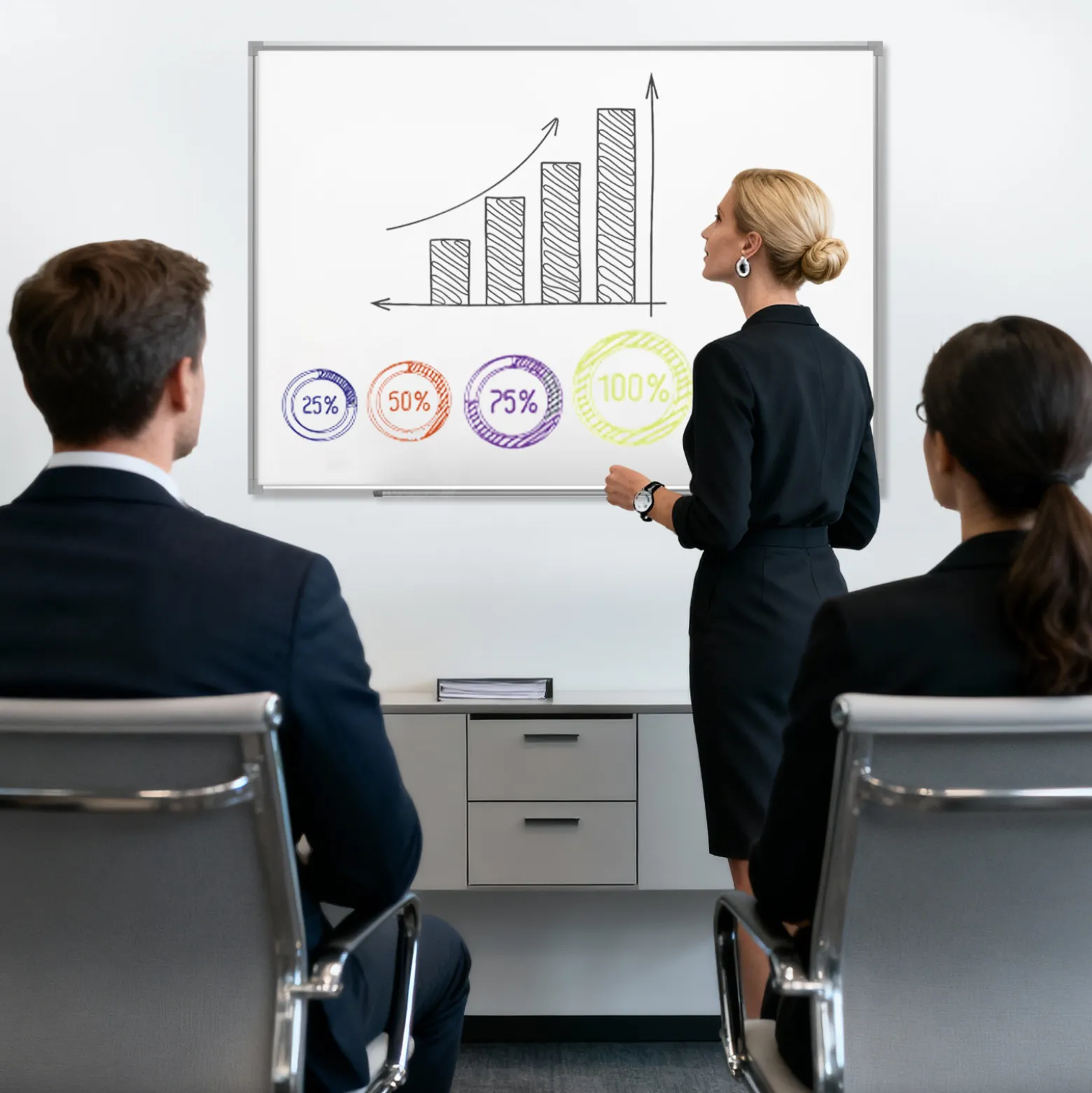 Whiteboard Magnettafel 60x90cm Mit Stiftablage und 12 Magnete Magnetpinnwand Präsentationstafel