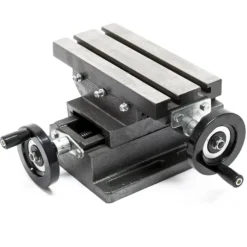 Wiltec 2-Achsen Kreuztisch 170x85 mm, Frästisch mit 100 mm X Achse, 80 mm Y Achse, Koordinatentisch aus Gusseisen, Bohrtisch, Fräsständer