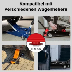 Wiltec Achstraverse Wagenheberbrücke 2000kg Querträger für Wagenheber Traverse mit Gummiauflagen