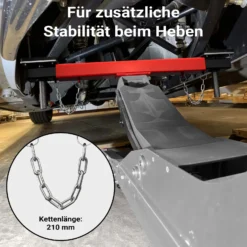 Wiltec Achstraverse Wagenheberbrücke 2000kg Querträger für Wagenheber Traverse mit Gummiauflagen