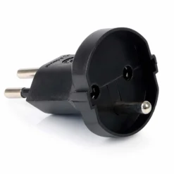 Wiltec Adapter Schuko/ CH schwarz, Steckdosenadapter Schweiz 250 V/ 16 A, Stromadapter bis 4000 W, Adapter für schweizer Steckdosen leistungsstark