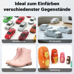 Wiltec Airbrush Absauganlage 9 m³/min, zur Absaugung von Farbe Farbnebel Sprühnebel Filter, mit LED Beleuchtung, Zweistufenschalter und Doppellüfter, Lackierkabine für Airbrush-Arbeiten