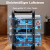 Wiltec Airbrush Kompressor HO-826, Druckluftkompressor 43-32 l/min Luftzufuhr, Kompressor für Airbrush-Pistole 2000-ml-Öltank, Luftkompressor 3-8 bar für Airbrush-Design