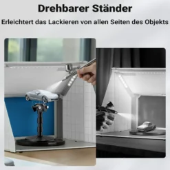 Wiltec Airbrush Lackierständer 150 x 150 x 218 mm, Ständer für Airbrush Design höhenverstellbar, Lackierzubehör für Modellbau, ideal für Lackierung
