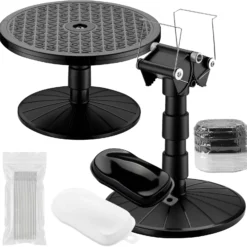 Wiltec Airbrush Lackierständer Set mit Drehteller, 20x Reinigungsbürste und 30x Folienmodell Speed Shapes